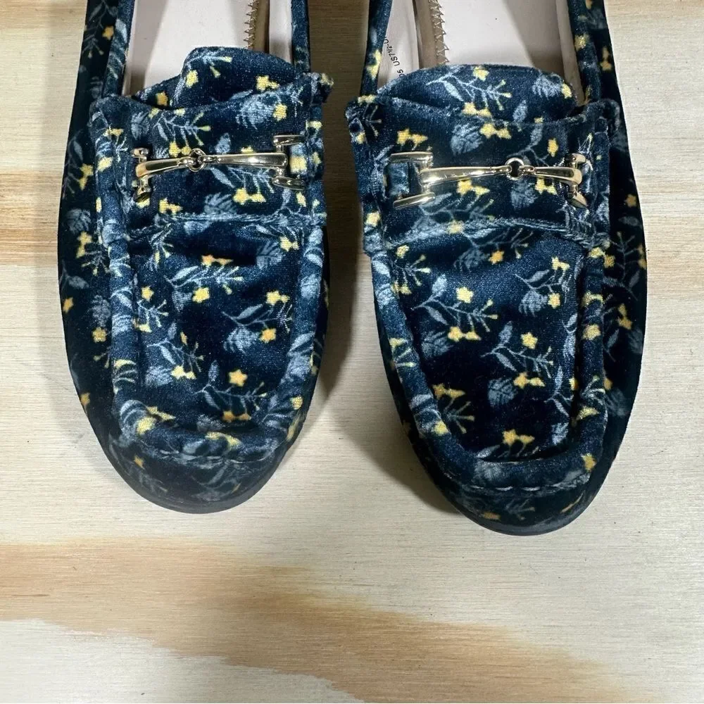Cabi Carnaby Velvet Floral Loafers Women’s Size 7.5